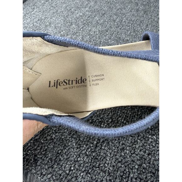 LifeStride Women's Giselle Blue Navy Cream Strappy Sandal Size 8 - Picture 2 of 11